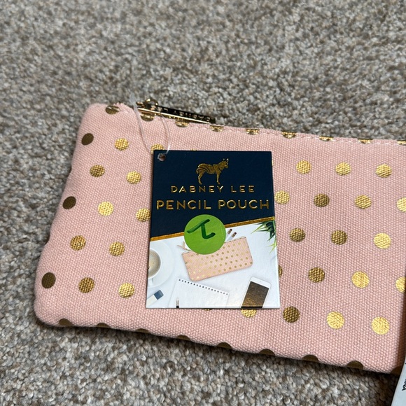 Danny Lee | Pencil Case in Pink & Gold Polka Dot - Picture 6 of 12